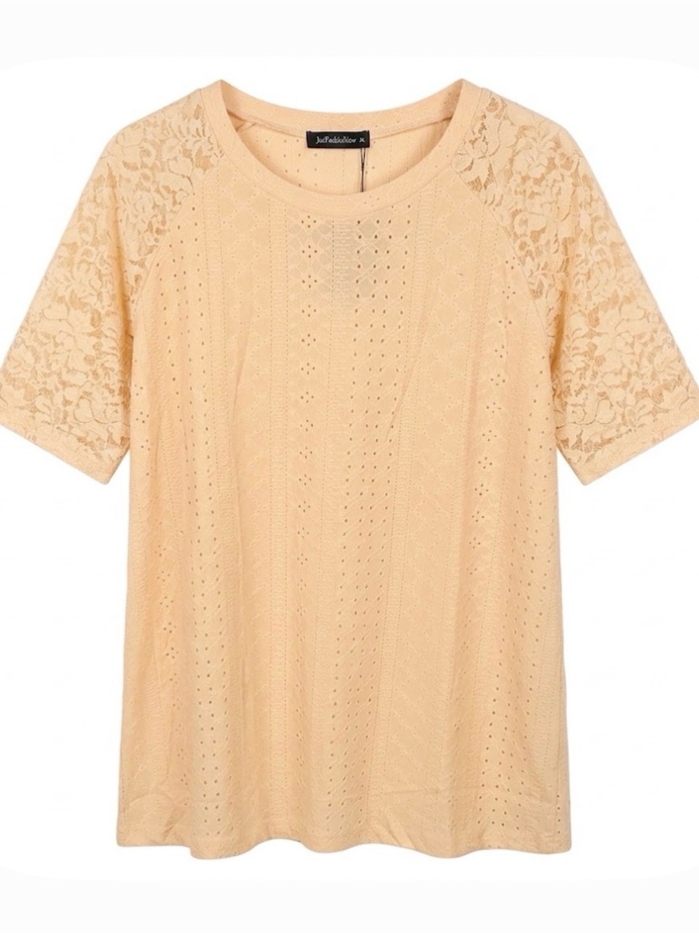 JUSTFASHIONNOW Short Sleeve Tee, Women’s XL, Yellow